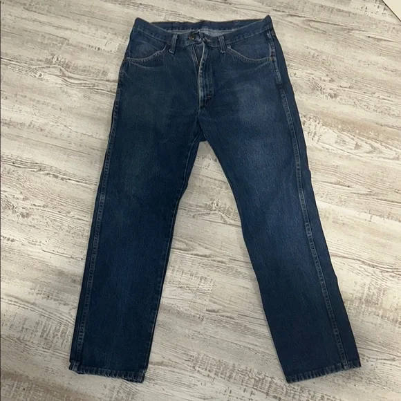 Men's RUSTLER Blue Jeans - Picture 1 of 5